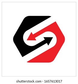 The Letter S logo can be used for application icons. can be used for security, technology, logo in red and black. EPS 10.