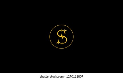 LETTER S LOGO WITH CIRCLE FRAME FOR LOGO DESIGN OR ILLUSTRATION USE