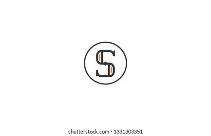 LETTER S LOGO WITH CIRCLE FRAME FOR LOGO DESIGN OR ILLUSTRATION USE