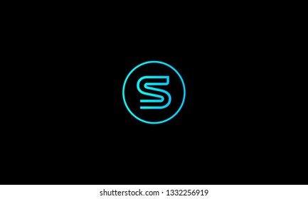 LETTER S LOGO WITH CIRCLE FRAME FOR LOGO DESIGN OR ILLUSTRATION USE
