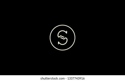 LETTER S LOGO WITH CIRCLE FRAME FOR LOGO DESIGN OR ILLUSTRATION USE