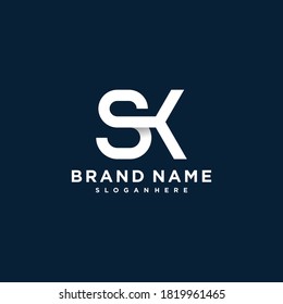 Letter S logo with combine modern shape and line art style vector part 4