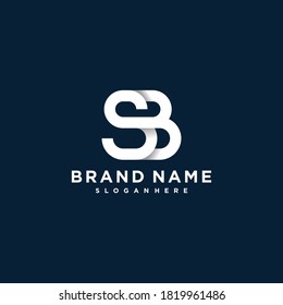 Letter S logo with combine modern shape and line art style vector part 6