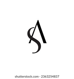 letter A S logo, company logo design, Abstract Initial Letter S A Logo.SA AS Letter Linked Luxury Premium Logo.S A, A S.