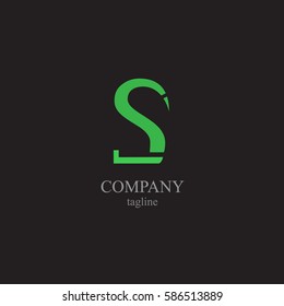 The letter S for the logo of the company. Vector illustration of the alphabet