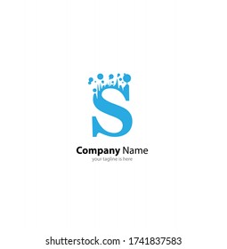 letter s logo concept on white background