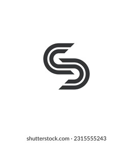 El logotipo de la letra es continuo
