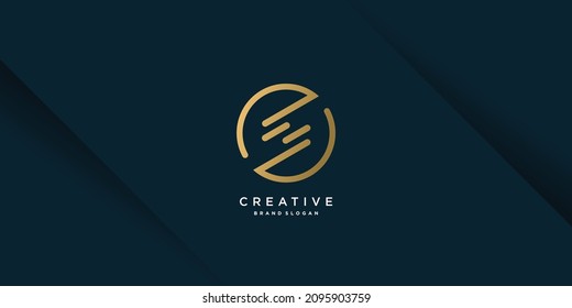 Letter S logo with creative abstract concept Premium Vector