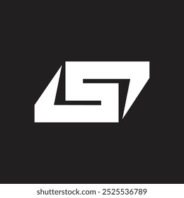 Letra logotipo S criativa elegante, elegante e luxo abstrato monograma cor branca no fundo preto