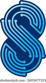 El logotipo de la letra 's' representado de manera lineal...