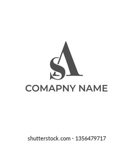 Letter A and S logo design