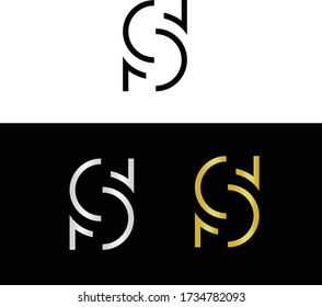 Letter S logo design abstract symbol