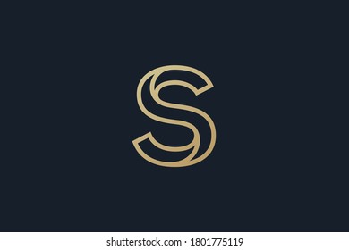 letter S logo design . abstract modern letter S logo concept