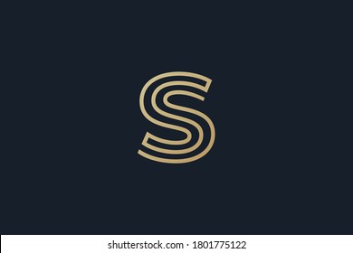 diseño del logotipo de la letra S. concepto del logotipo de la letra abstracta moderna S