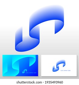 Letter S logo design – Abstract vector emblem. Business card templates. Stock vector illustration.