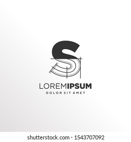 Letter S Logo Design with Architecture Element