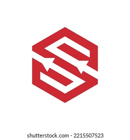 Letter S logo design with arrow symbol