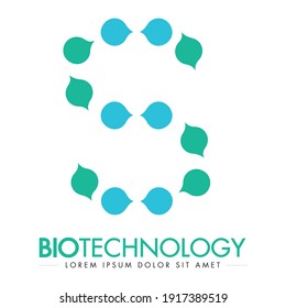 Letter S and Logo Design for Bio Technology