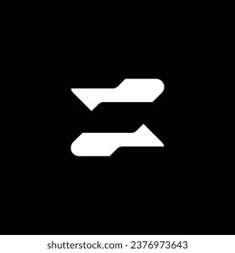 Diseño del logotipo de la letra S. Logo en blanco y negro. Usable para logotipos de empresas. Plantilla de diseño de logotipos de vectores planos