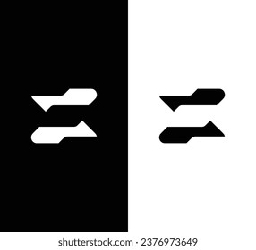 Letter S Logo Design. Black and White Logo. Usable for Business Logos. Flat Vector Logo Design Template