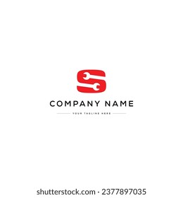 Letter S Logo Design. Black and White Logo. Usable for Business Logos. Flat Vector Logo Design Template