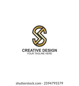 letter s logo design for brand or company with creative illustration