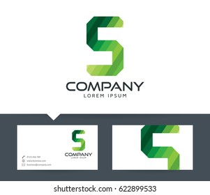Letter S logo design, Business card. Vector template