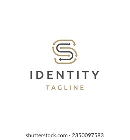 Letter s logo design concept template flat vector