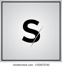 letter S logo design with a creative cut , vector