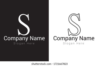 Letter S Logo Design. Creative letter S vector icon with business card template.