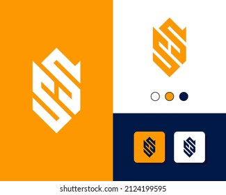 Logo-Design von Letter S. kreatives monochromes Monogramm-Symbol. Universelles elegantes Vektorsymbol. Premium Business-Logo. Grafisches Alphabet-Symbol für Unternehmensidentität