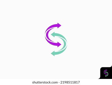 Letter S Logo Design, Creative Minimal Modern icon