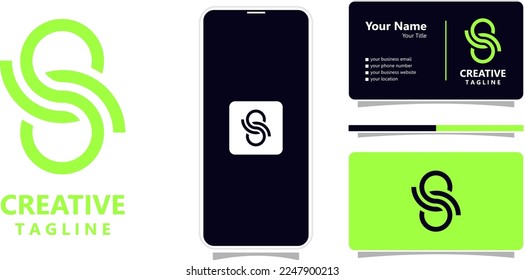Diseño del logotipo de la letra S. símbolo monocromo creativo mínimo. emblema vectorial universal elegante. Logotipo de negocio premium. Símbolo gráfico del alfabeto para identidad corporativa