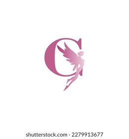 letter S logo design with fairy image.vector