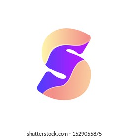 letter s logo design with gradations