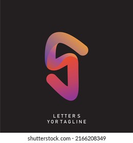 Logo-Design des Buchstaben S mit Farbverlauf-Farbe. 