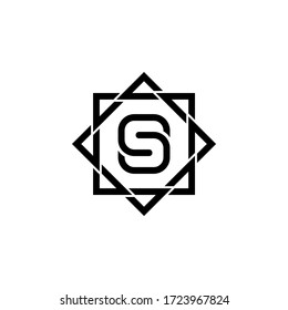 Plantilla de icono de diseño del logotipo de la letra S
