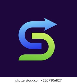 Letter s logo design icon template