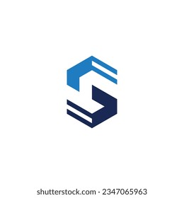 Letter S logo design icon element for business or initial