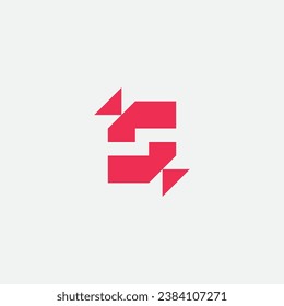 Letter s logo design illustration vector template