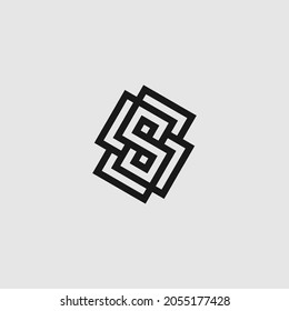 Letter S logo design. Linear creative minimal monochrome monogram symbol. Universal elegant vector sign design. Premium business logotype. Graphic alphabet symbol for corporate business identity