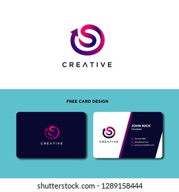 Letter S Logo Design, Modern Logo with Stunning Business Card Design
