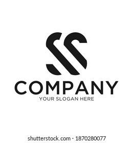  Letter S Logo Design. Modern minimalist S SS creative initials based vector icon template.