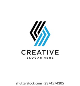 Letter S logo design with modern creative idea