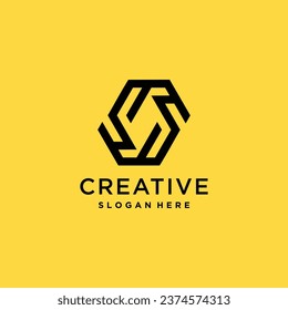 Letter S logo design with modern creative idea