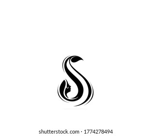 Letter s logo design salon beauty