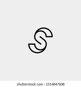 Letter S Logo Design Simple Vector