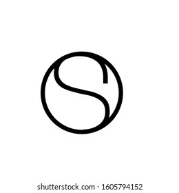 letter S logo design simple modern template