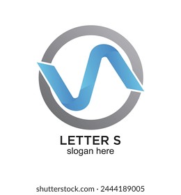 Letter s logo design simple concept Premium Vector
