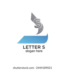 Letter s logo design simple concept Premium Vector